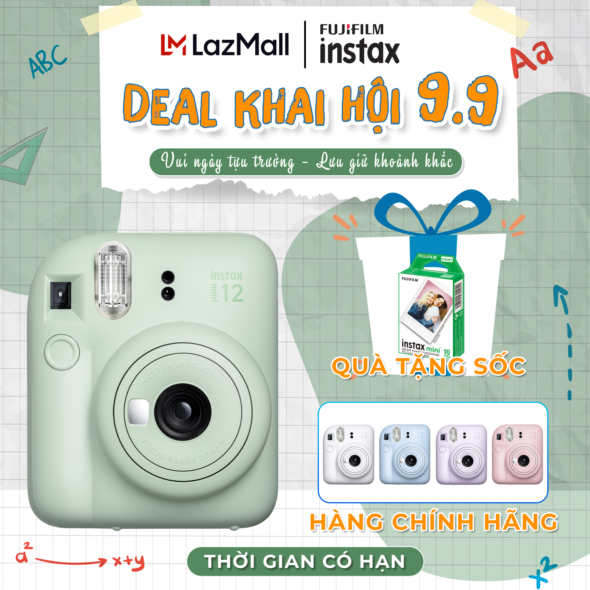 Máy Chụp Ảnh Lấy Liền Fujifilm Instax Mini 12