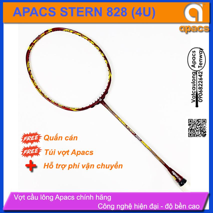 Vợt cầu lông Apacs Stern 828 - 4U | sắc đỏ rực lửa nét vân mạnh mẽ