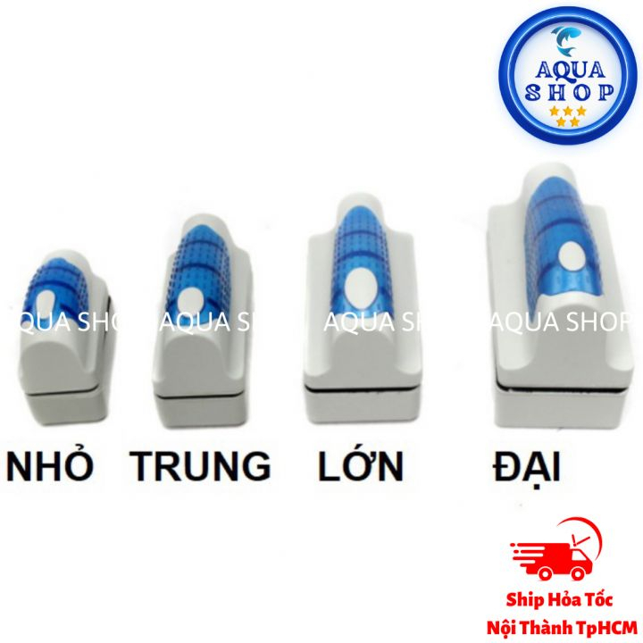 Lau kính hồ cá nam châm - đồ vệ sinh lau kiếng bể cá - dụng cụ cọ bể nam châm