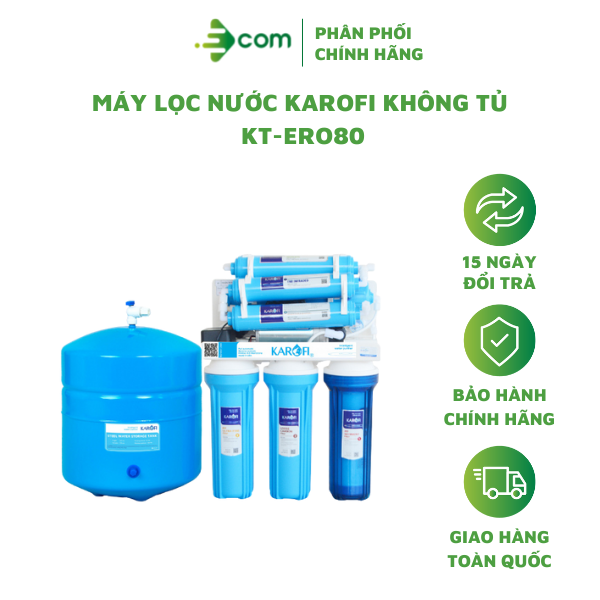 [Trả góp 0%]Máy lọc nước  Karofi không tủ KT-ERO80- hàng chính hãng bảo hành 36 tháng