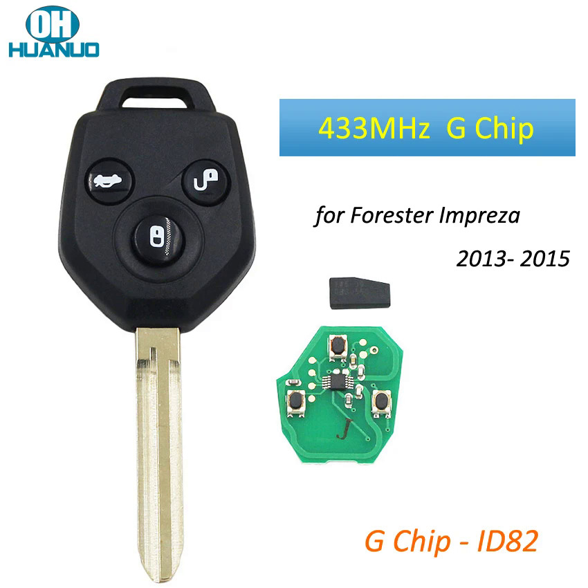 3 Nút Từ Xa Key Fob Đối Với Subaru Xv 2012 2013 2014 2015 Năm Với "G" Chip id82 433Mhz