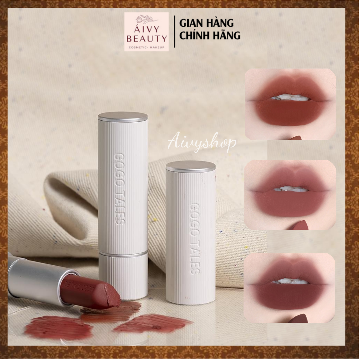 Son thỏi gogo tales foggy feather lipstick gt319 - gogotales