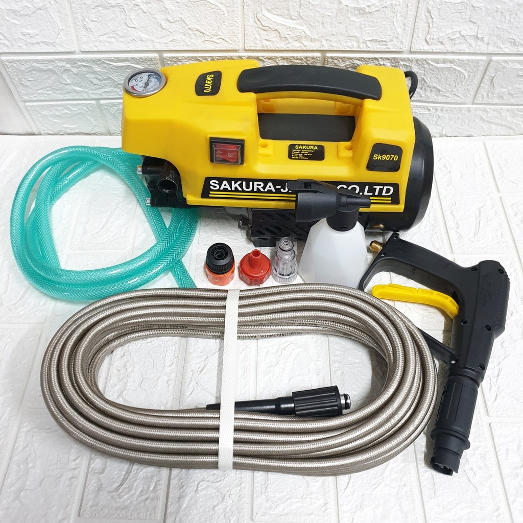 Máy rửa xe Sakura 2500w đầy đủ phụ kiện , máy áp lực cao