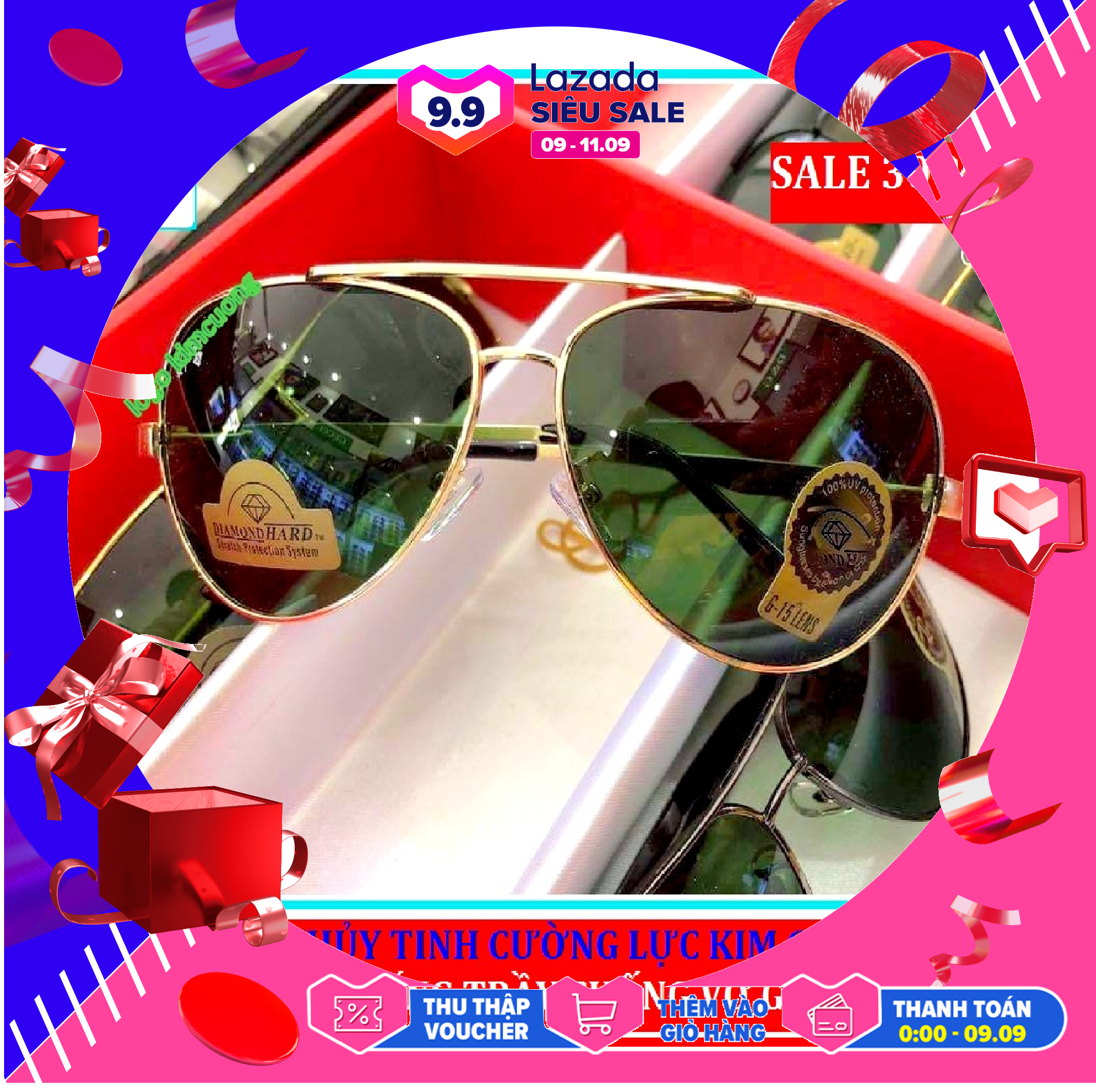 MẮT KINH NAM TRÒNG THỦY TINH CƯỜNG LỰC GẤP 3 LẦN PHIÊN BẢN MỚI CONG ÔM Sản phẩm có hộp khăn lau Tặng nước lau kính