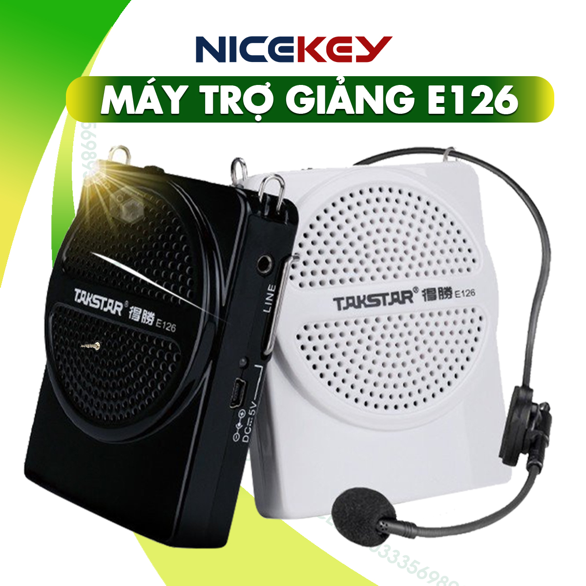 Máy Trợ Giảng TAKSTAR E126, Loa trợ giảng sử dụng liên tục trong 15h, Có Thể Dùng Với Micro Không Dây Và  Míc Có Dây, Rất Nhẹ , BẢO HÀNH 12 THÁNG