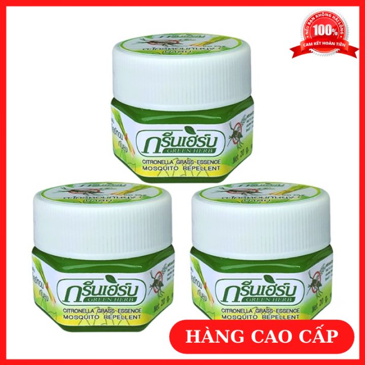 Combo 12 dầu cù là cao sả đuổi muỗi hỗ trợ phòng và vết muỗi đốt green herb 20g thái lan