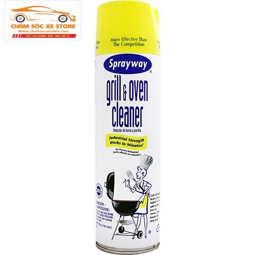 Chai xịt vệ sinh bếp lò nướng vỉ nướng - sprayway grill and oven cleaner 567g chamsocxestore