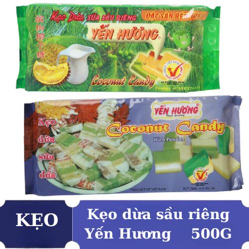 KẸO DỪA LÁ DỨA / SẦU RIÊNG YẾN HƯƠNG 400GR- 23461