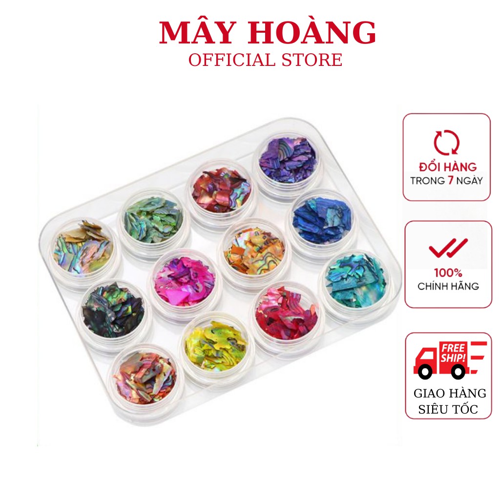 Xà cừ nail vân đá mỏng sét 12 màu