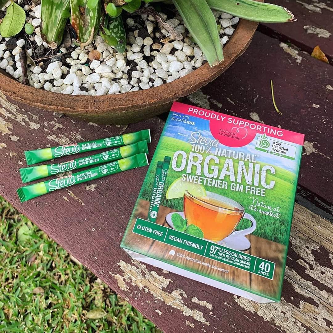 Đường cỏ ngọt hữu cơ Stevia Organic hộp 40 gói