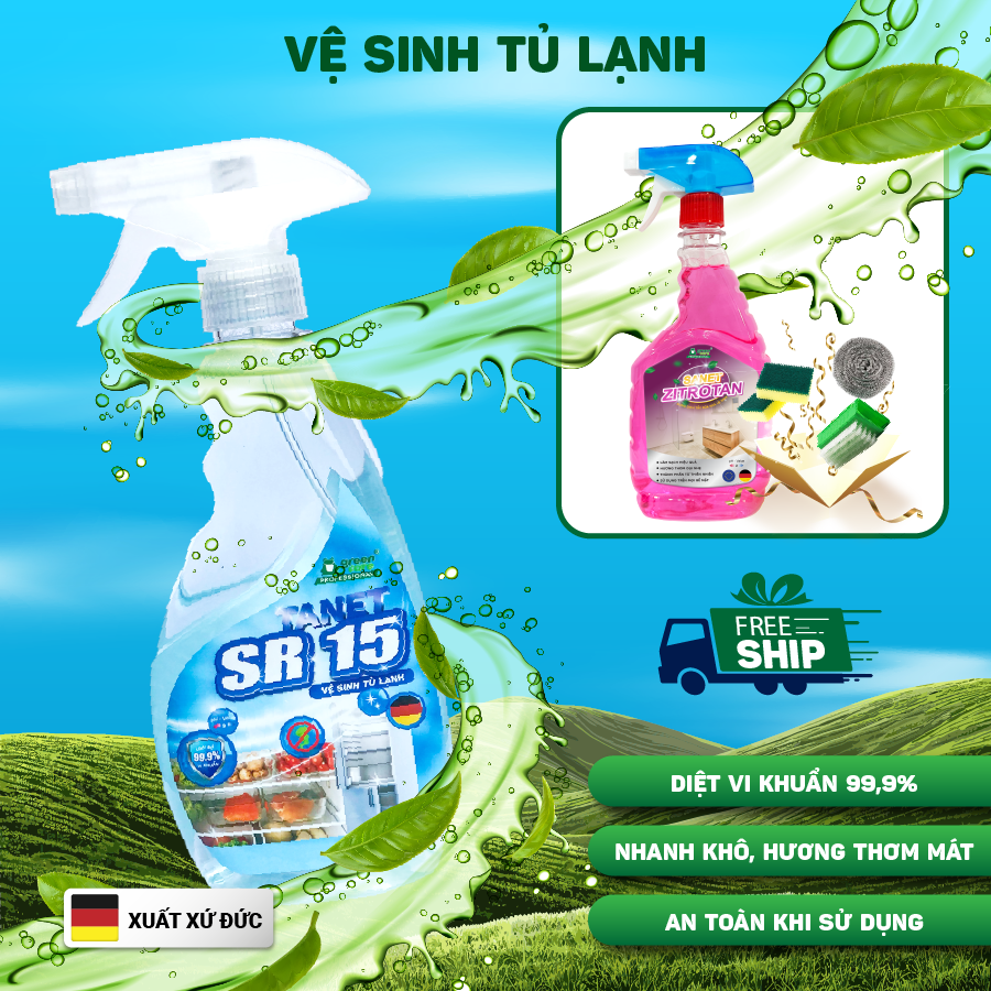 Nước lau làm sạch tủ lạnh SR15 500ml