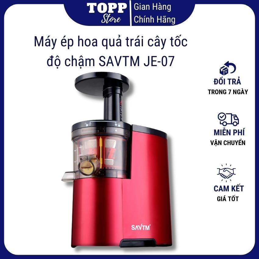 Máy ép chậm, máy ép hoa quả tốc độ chậm, máy ép trái cây, máy ép chậm SAVTM JE-07 - Hàng chính hãng - Bảo hành 12 tháng - Tặng kèm bình chứa nước ép