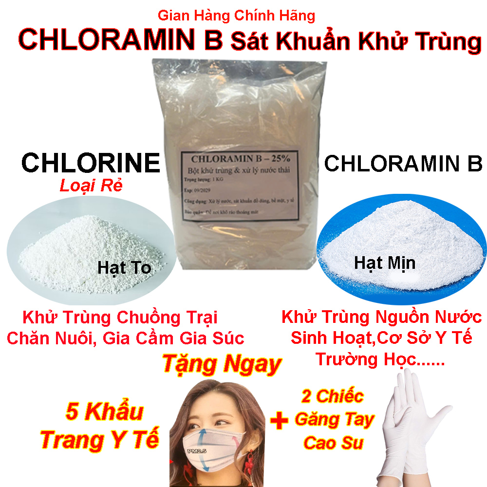 Chloramin B Sát Khuẩn Khử Trùng Nước Sinh Hoạt,Cơ Sở Y Tế, Trường Học, Bệnh Viện