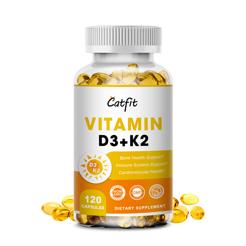 Catfit Organic D3K2 Capsules Teeth Skeletal Heart Health Support Immune