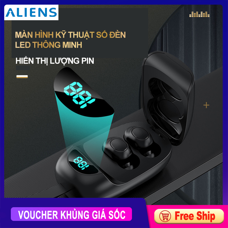 Tai nghe bluetooh JS25, TWS 5.0, tai ngh thể thao mini, màn hình kỹ thuât số đèn LED, chống nước chống mồ hôi, âm thanh chất luợng cao