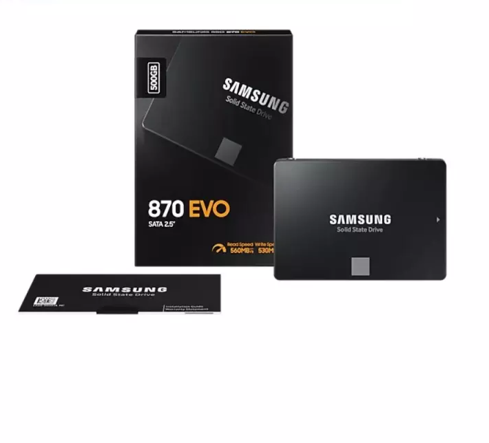 Ổ cứng ssd samsung 870 evo 500gb 2.5-inch sata iii mz-77e500bw - tốc độ đoc 560 mb/s - tốc độ ghi 530 mb/s - hàng chính hãng