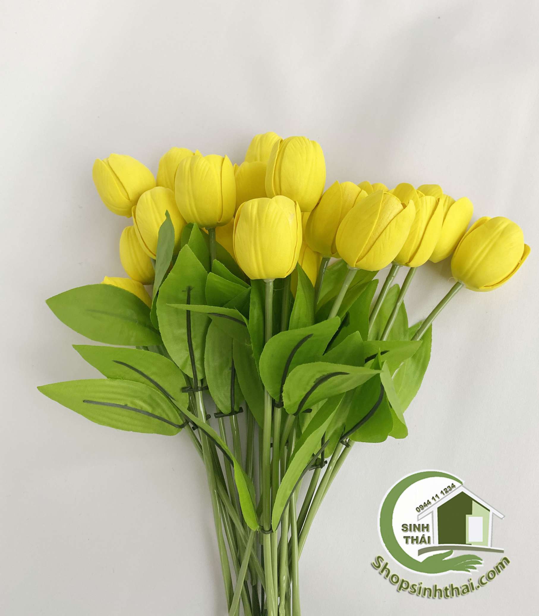 Cành hoa tulip màu vàng - Hoa giả cao cấp [ 1 cành ]
