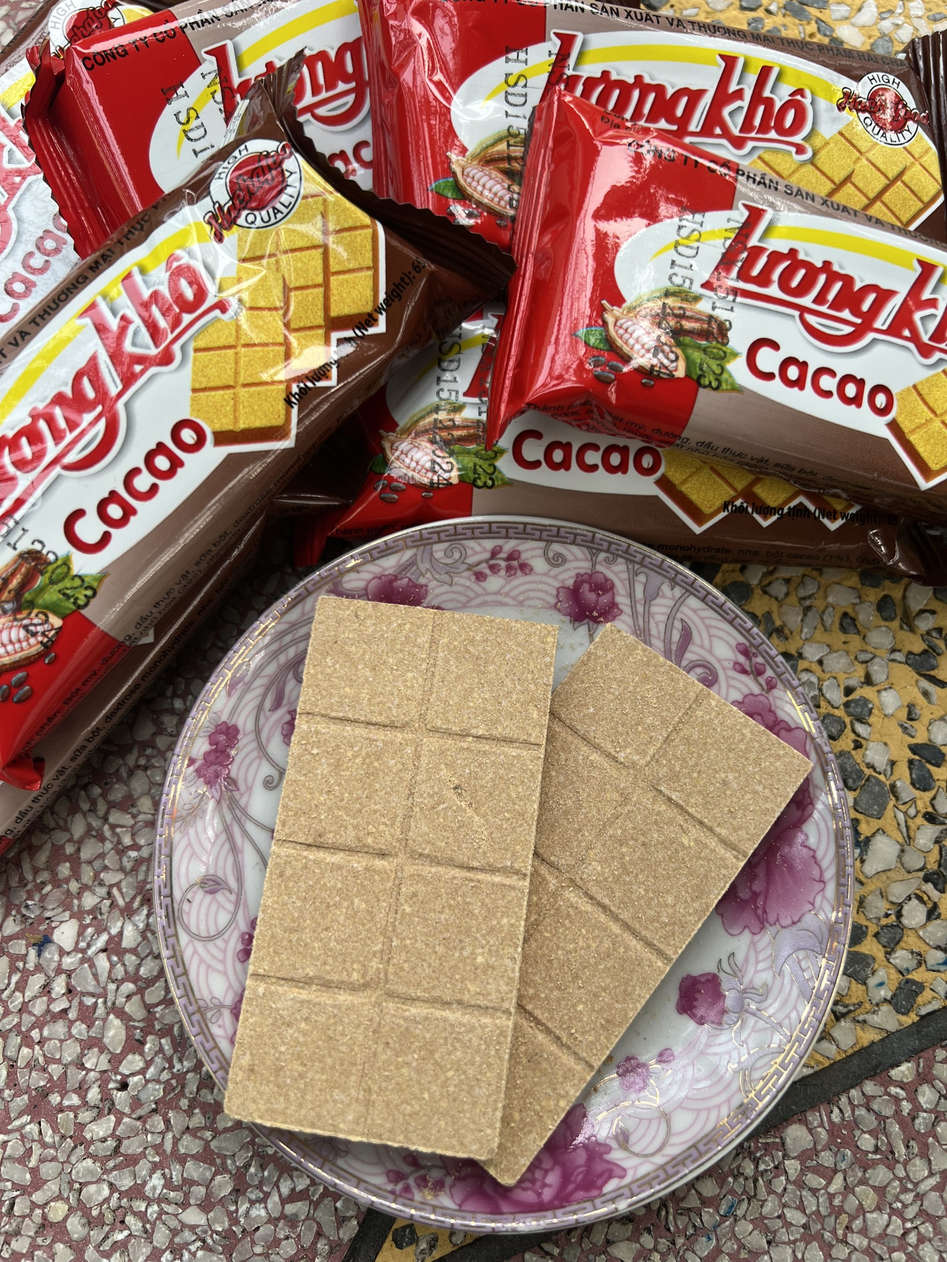 Lương khô Hải Châu 65g vị cacao, dinh dưỡng , cao cấp 5 sao