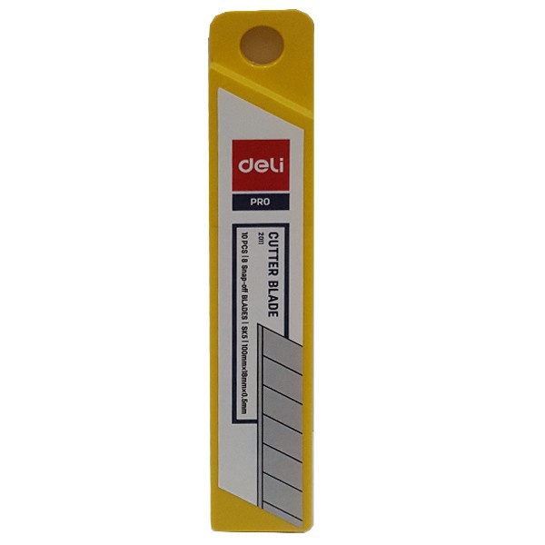 Hộp 10 lưỡi dao dọc giấy deli 2011 18mm