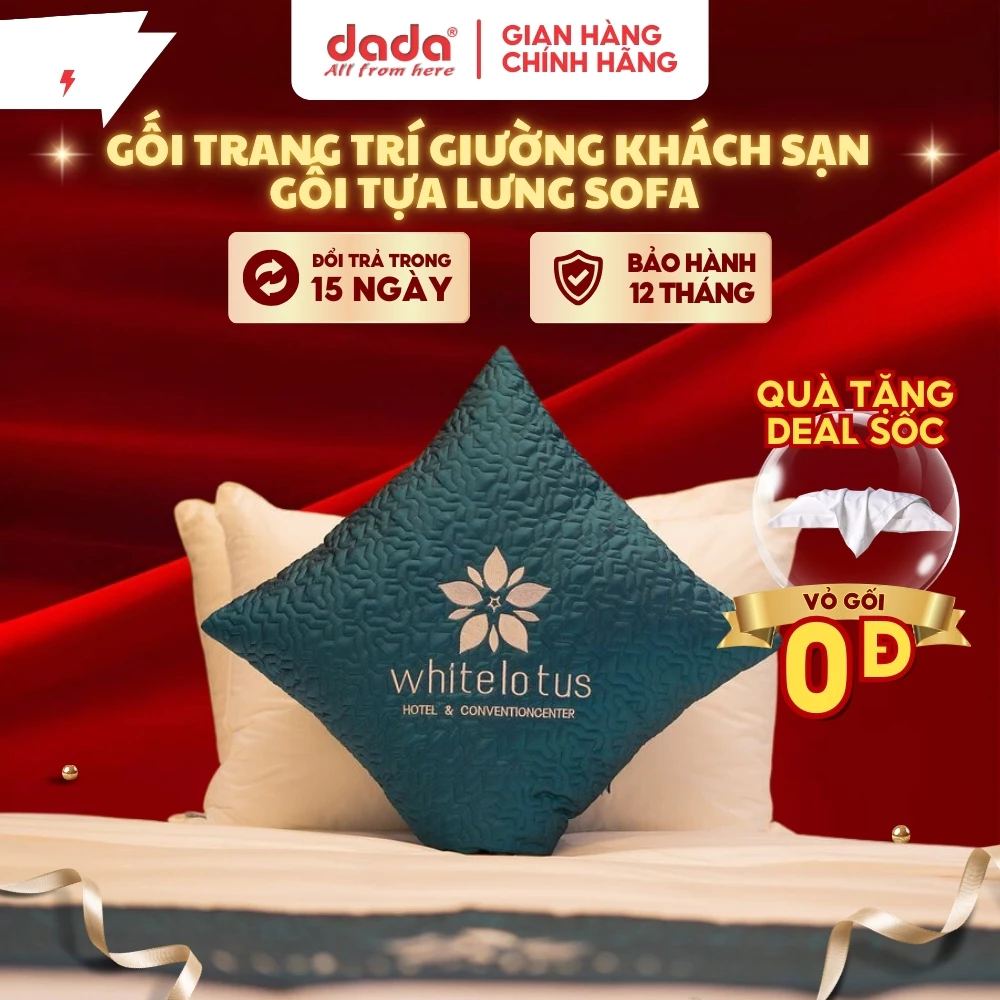 Gối Trang Trí Giường Khách Sạn Homestay DaDa Gối Ôm Tựa Lưng Văn Phòng Sofa 45x45 50x50 Sang Chảnh