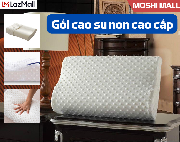 Gối cao su non, gối cao su non, gối cao su non cho người lớn, gối nằm cao su thiên nhiên đông á, chống ngáy người lớn cao cấp - mềm mại - êm ái - đàn hồi, gối cao su non giá tốt chất lượng