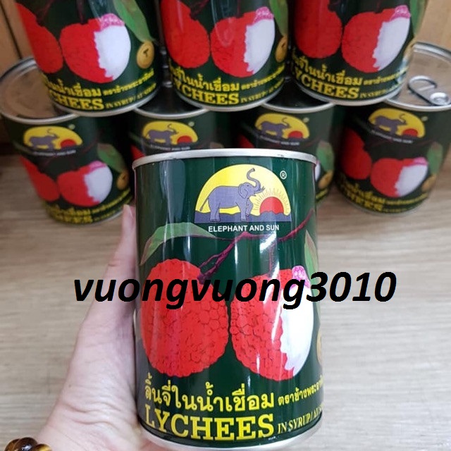Vải thiều ngâm thái lan lon 565g