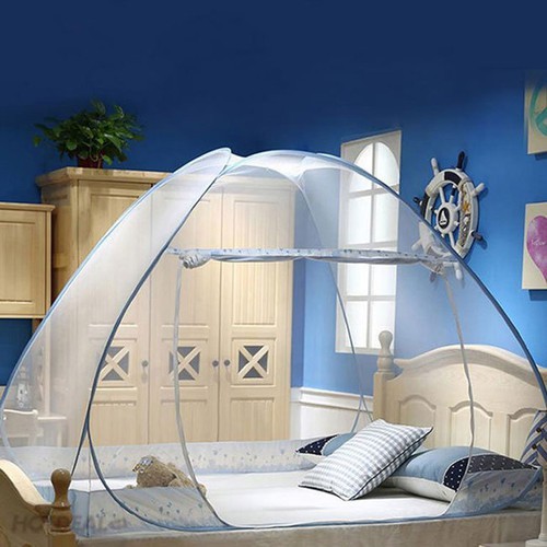 Mùng Ngủ Chụp Thông Minh 2m2x2m, Màn Chụp Tự Bung, Mùng Xếp Gấp Gọn Tiện Lợi.