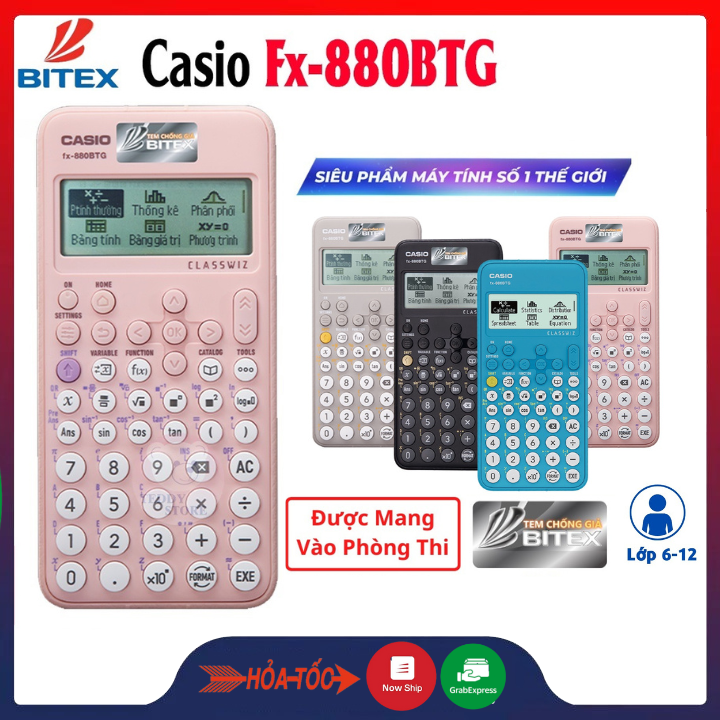 Máy tính casio fx-880btg new 2022 chính hãng 100% - máy tính cầm tay, máy tính giải toán, máy tính học sinh, máy tính xách tay, máy tính giá rẻ, máy tính chính hãng, máy tính cao cấp, máy tính để bàn, máy tính phòng thi, máy tính giải hóa