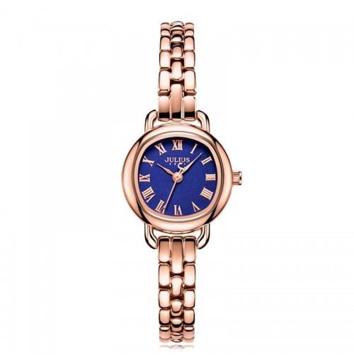 Đồng hồ nữ ja-1150d julius hàn quốc dây thép - đồng xanh