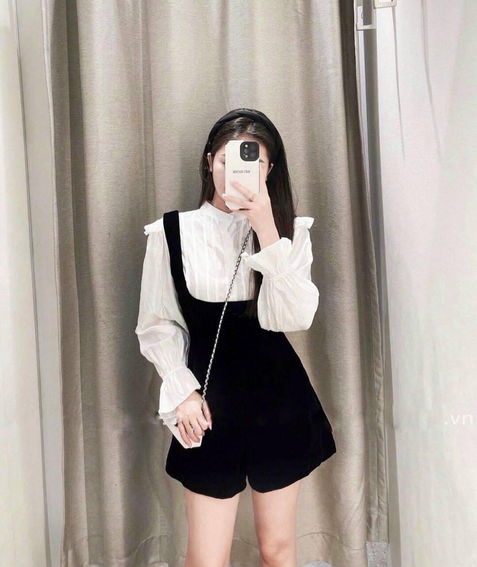 Sét yếm áo nữ yếm nữ & áo tay dài siêu xinh