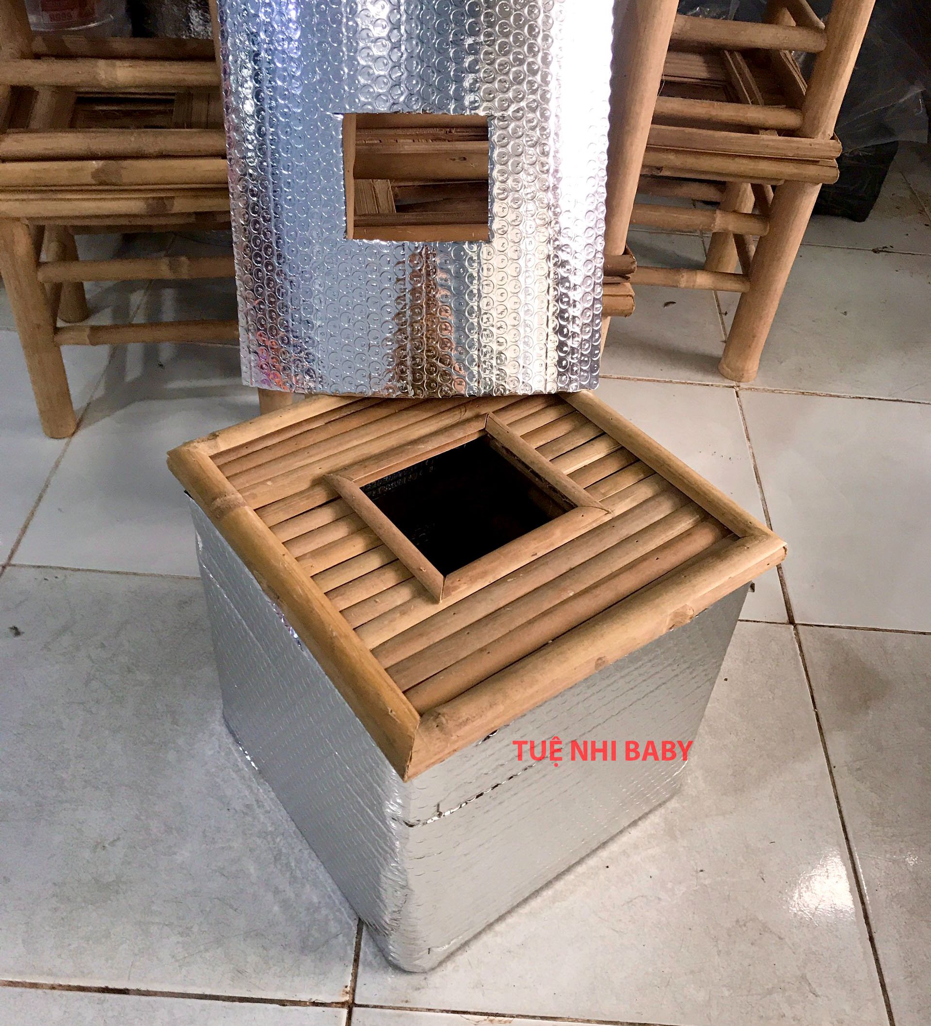 Ghế xông vùng kín bọc cách nhiệt Tặng đệm ghế