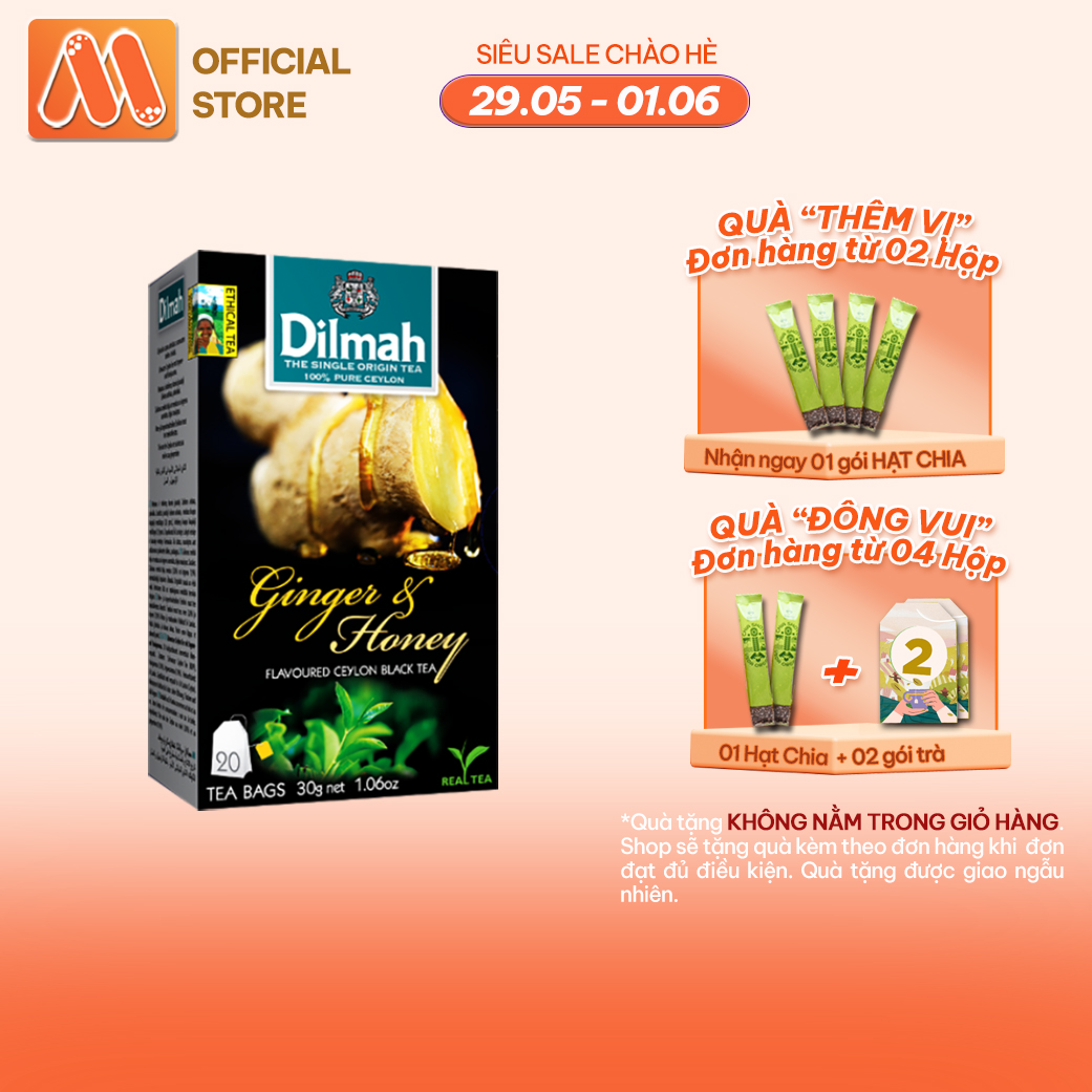 Trà dilmah vị gừng & mật ong - ginger honey 30g