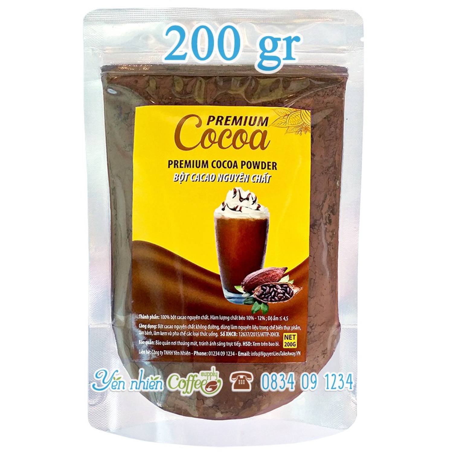 Bột Cacao Nguyên Chất Không Đường Barry ᴄallebaut Gói 200g