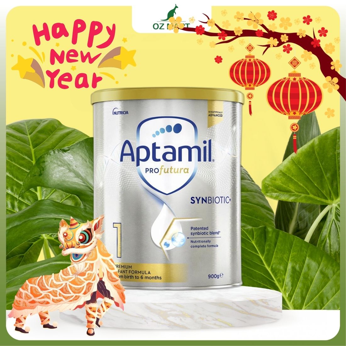 Sữa Aptamil Profutura Úc số 1 cho bé từ 0 đến 6 tháng tuổi hộp 900g