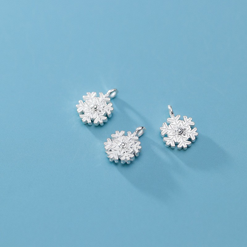 Charm móc treo bông tuyết dày - charm bạc 925 - mã cb216
