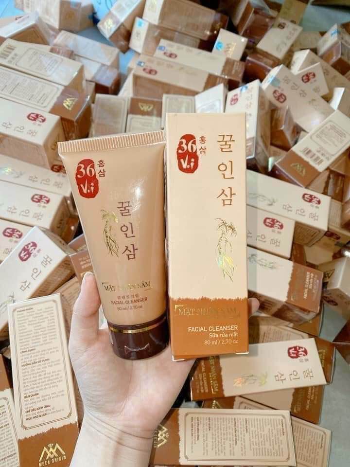 Sữa Rửa Mặt Mật Nhân Sâm- Cao sâm mụn đỏ 36 vị