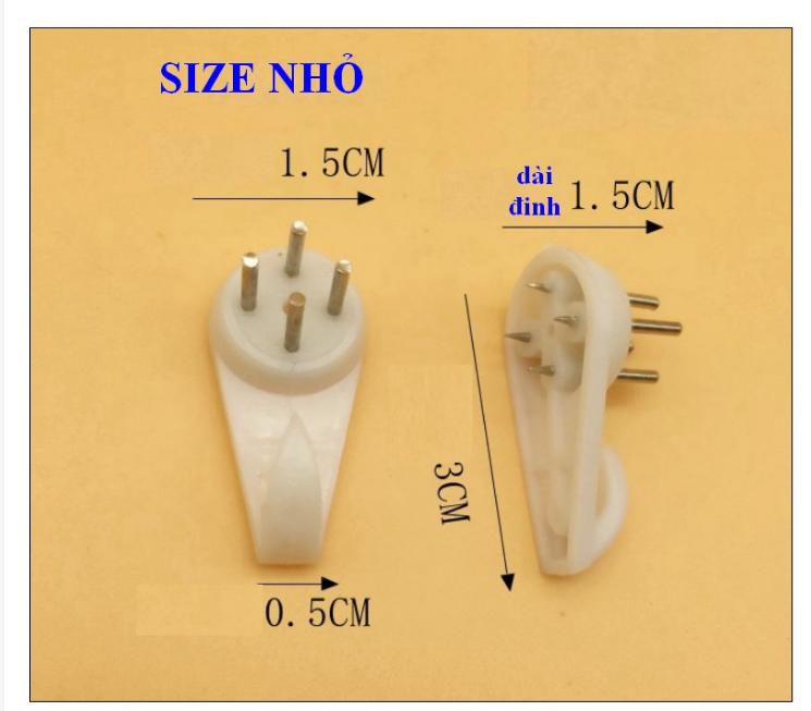 set 10 Đinh thép 4 chân treo tường chuyên dụng có móc treo lưới sắt, kệ đồ, tranh khung ảnh kệ treo tường trang trí nhà cửa