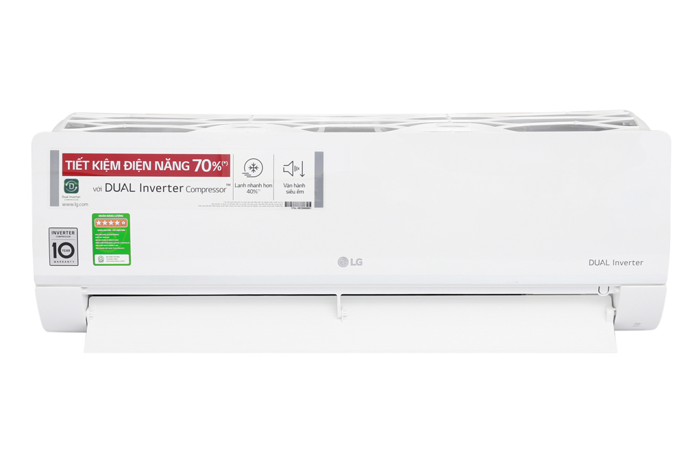 [Trả góp 0%]Điều hòa LG 1 chiều Inverter  V13ENS-Động cơ Dual Inverter-Công nghệ Jet Cool-Tự khởi động lại khi có điện