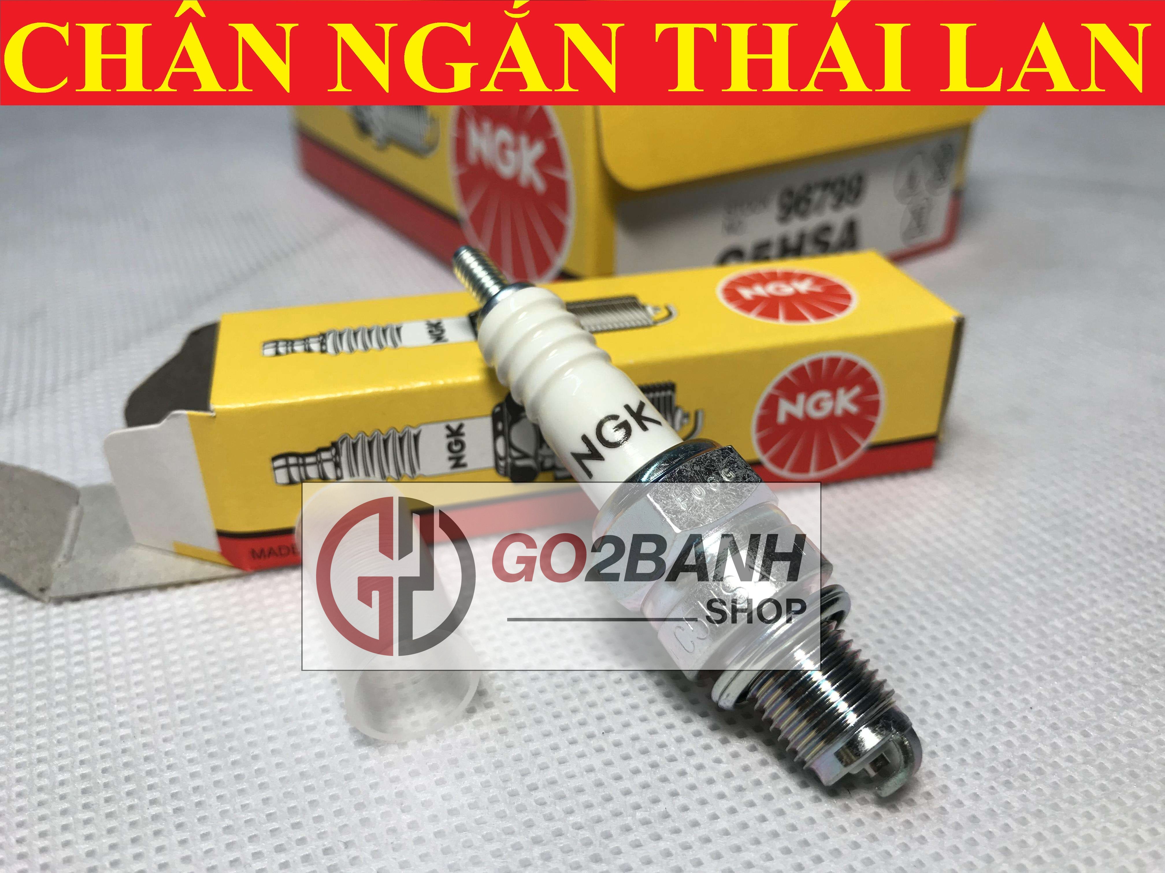 Bugi NGK C5HSA/C6HSA/C7HSA Cho Dream, Wave a đầu, Future đầu, Sirius, Jupiter, Mio, Nouvo1/2/3, Attila (Chân Ngắn - Thái Lan)