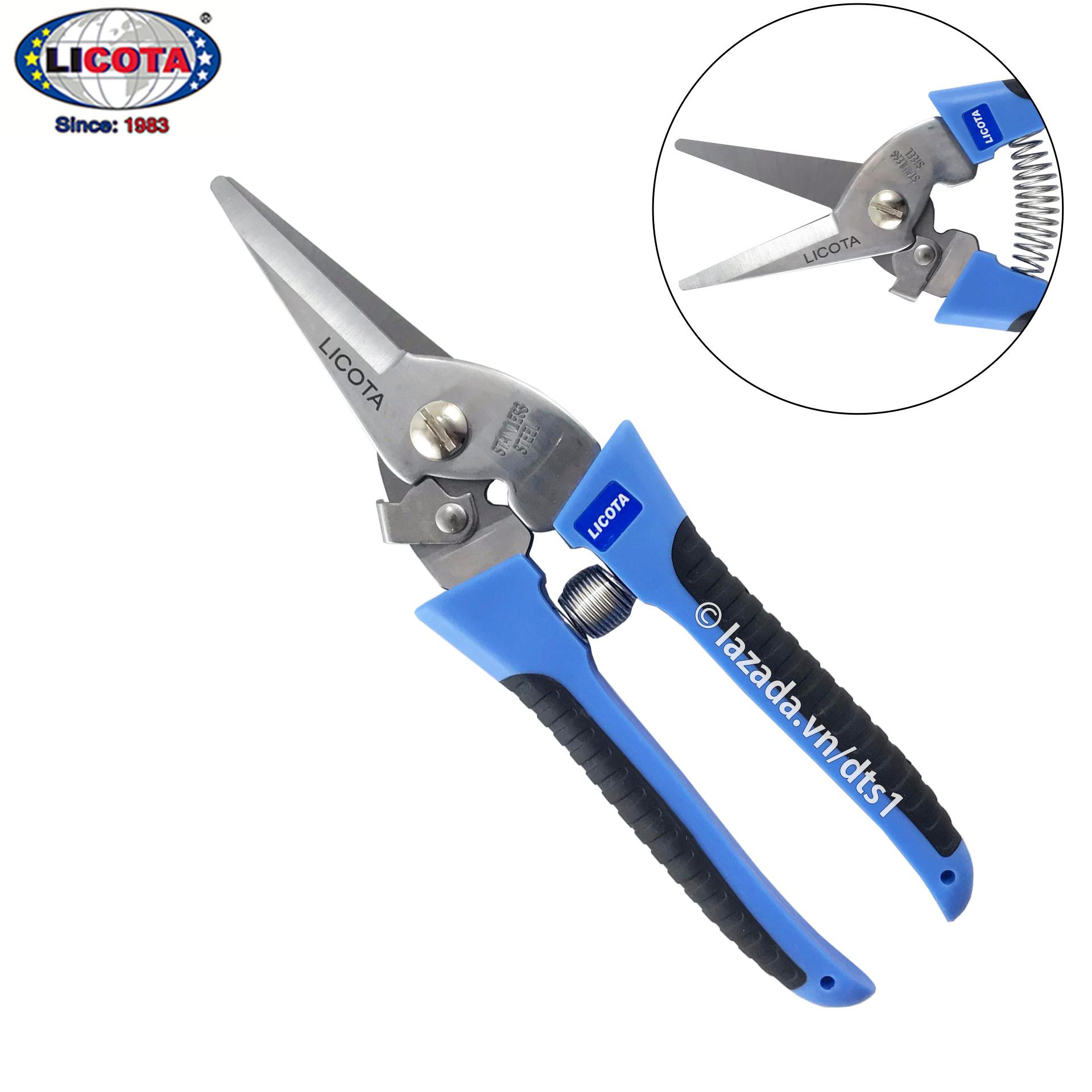 Branch Cutting Scissors, Pruning Shears with Pointed Steel Beak 420J2 Licota 8 Inches/200Mm