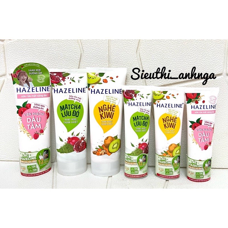 Sữa rửa mặt hazeline tuýp 50g/100g