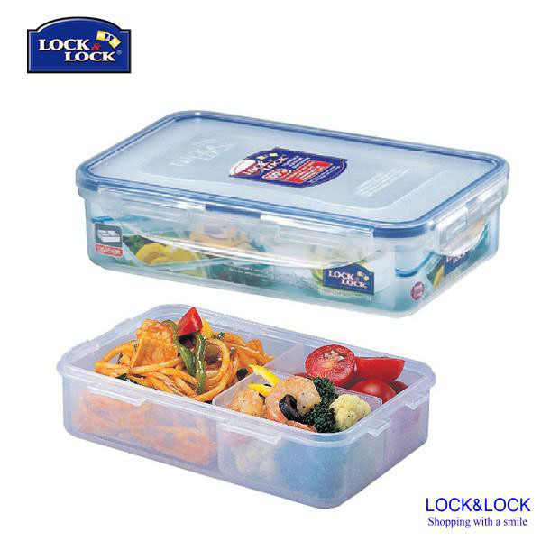 Hộp bảo quản thực phẩm Lock&lock Classic 800ml chia 3 ngăn HPL816C