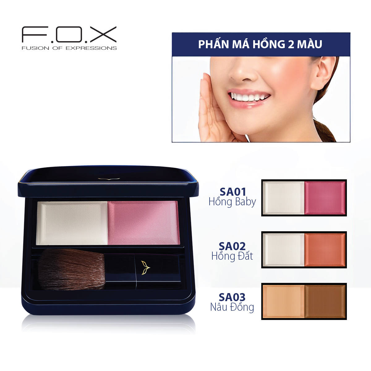 Phấn Má Hồng FOX Stunning Blush Tạo Khối 7g
