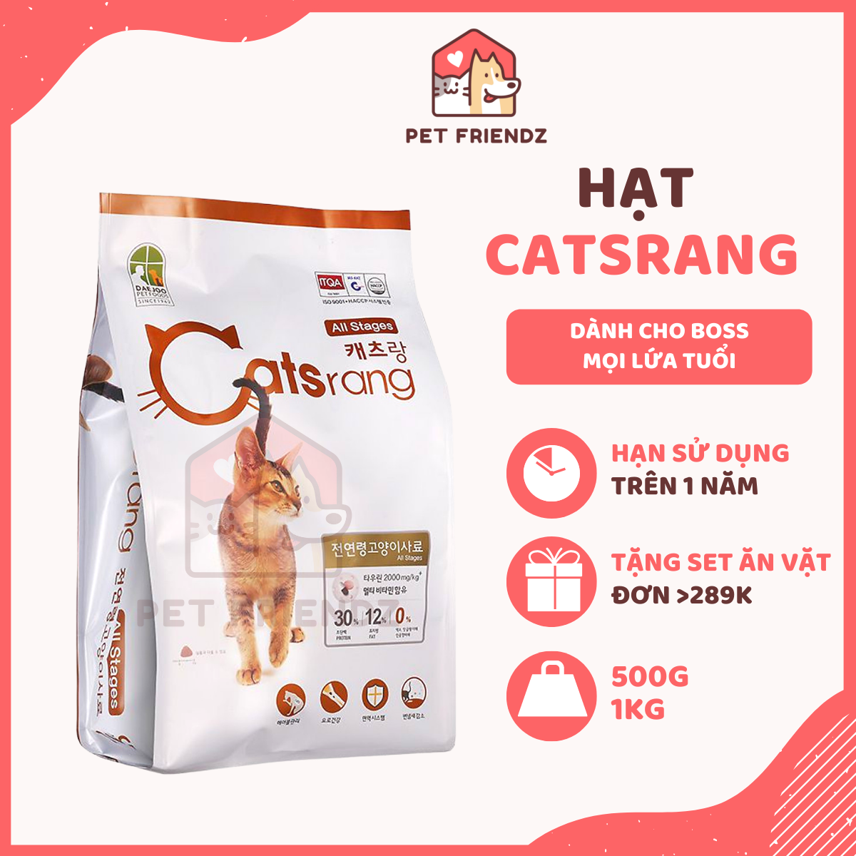 Hạt catsrang cho mèo - hạt ăn cho mèo