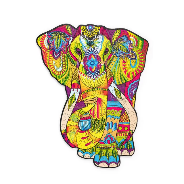 Đồ chơi xếp hình gỗ wooden jigsaw puzzles Gorgeous Elephant 128 mảnh ghép- M size