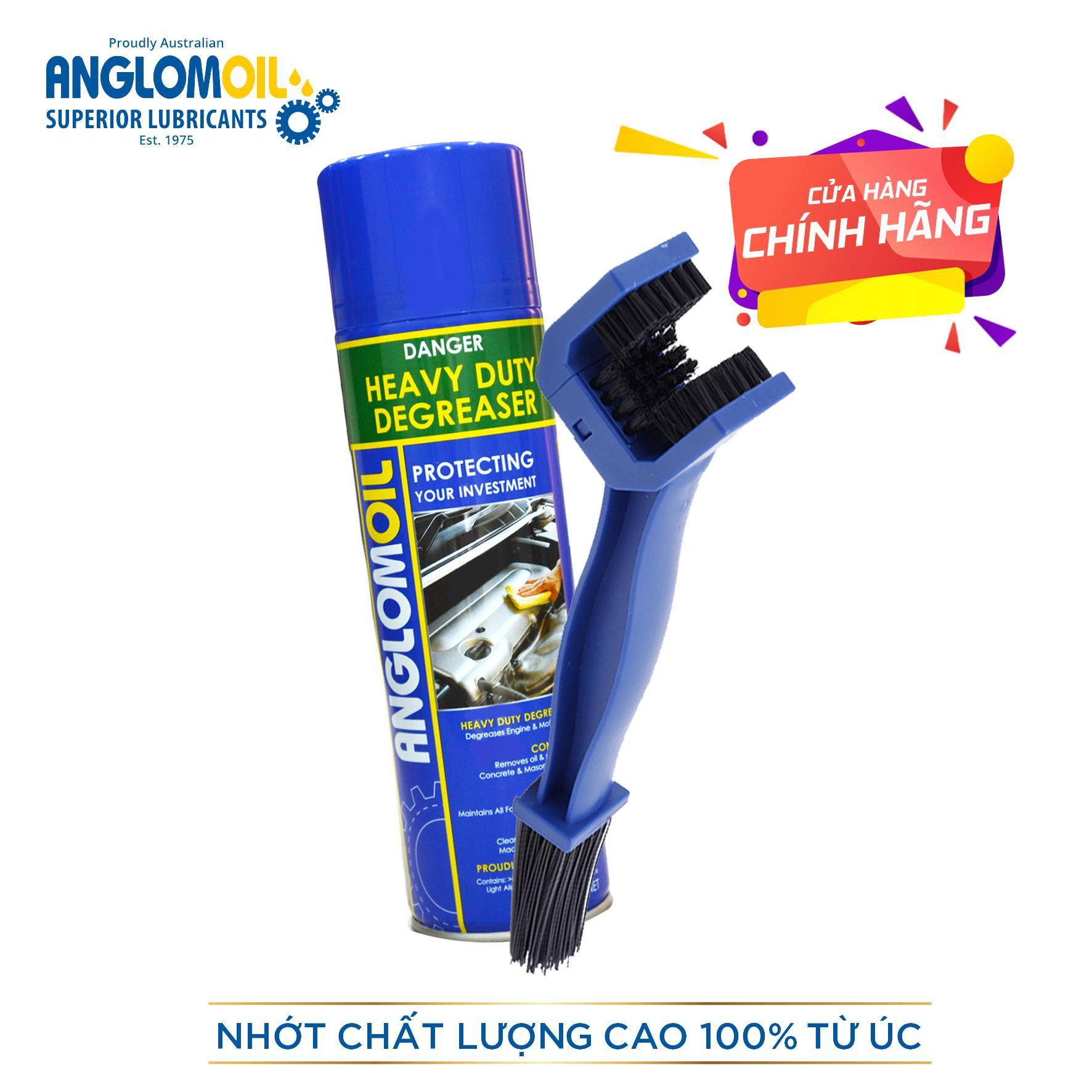 Chai xịt tẩy rửa dầu mỡ AnglomOil Heavy Duty Degreaser tặng bàn chải chà sên