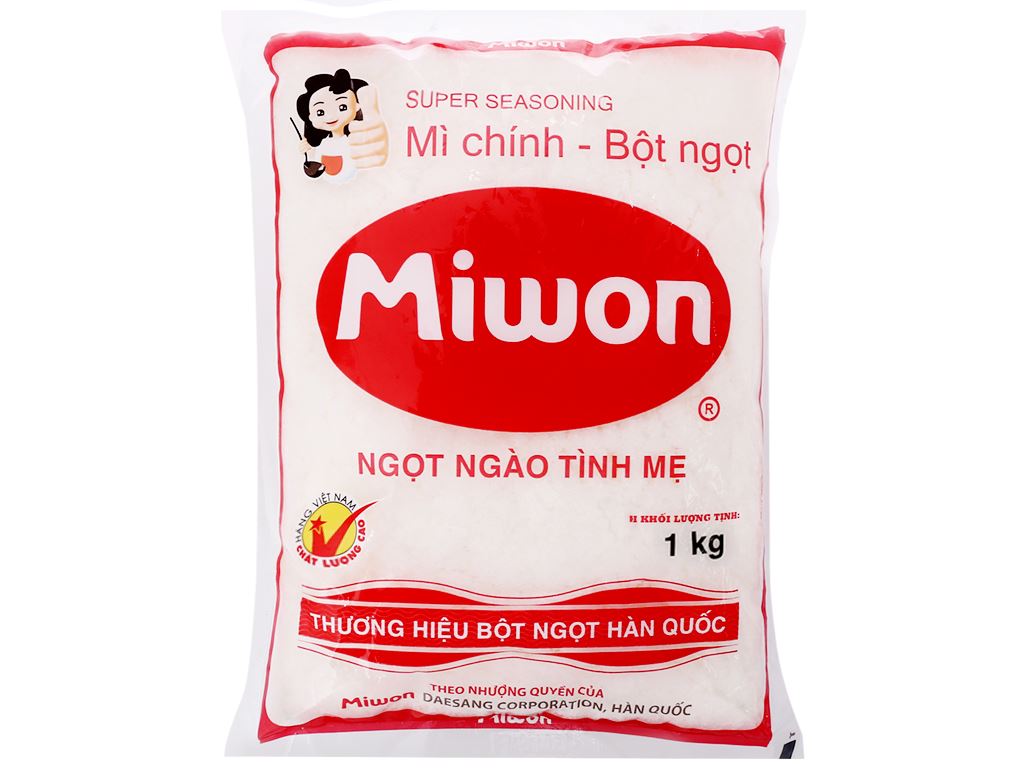 Bột ngọt hạt nhỏ Miwon gói 1kg 2 KG