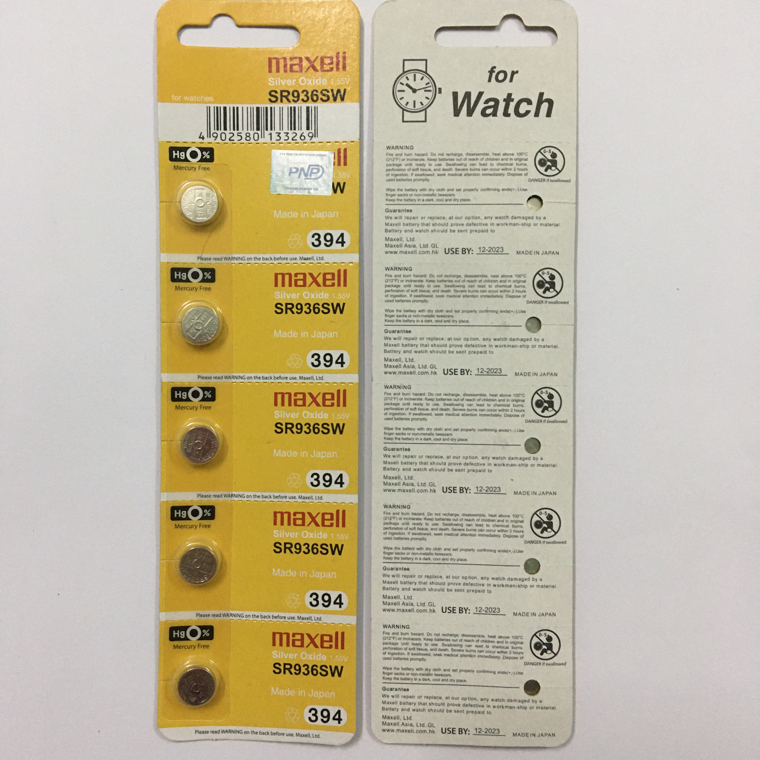 Pin đồng hồ sr936sw 394 maxell chính hãng vỉ 5 viên made in japan