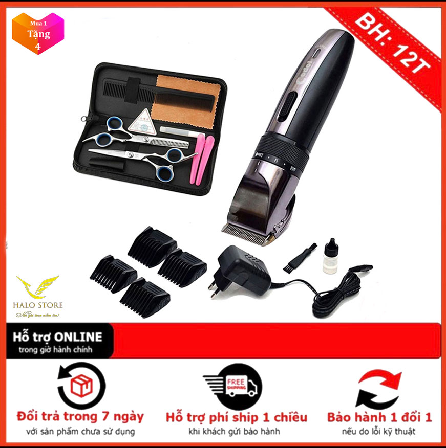 Tông Đơ Cắt Tóc Nam CODOL 531 Đa Năng - Máy Cắt Tóc Gia Đình Cho Bé TẶNG Bộ Kéo Cắt Tóc HANMAD Chuyên Nghiệp + Phụ Kiện Đi Kèm