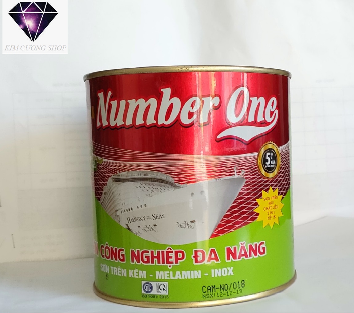 Sơn sắt mạ kẽm 1K Number One lon 800ml màu cam